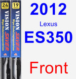 Front Wiper Blade Pack for 2012 Lexus ES350 - Vision Saver