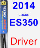 Driver Wiper Blade for 2014 Lexus ES350 - Vision Saver