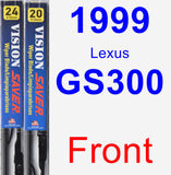 Front Wiper Blade Pack for 1999 Lexus GS300 - Vision Saver