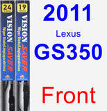 Front Wiper Blade Pack for 2011 Lexus GS350 - Vision Saver