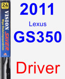 Driver Wiper Blade for 2011 Lexus GS350 - Vision Saver