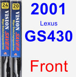 Front Wiper Blade Pack for 2001 Lexus GS430 - Vision Saver