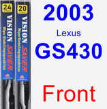 Front Wiper Blade Pack for 2003 Lexus GS430 - Vision Saver