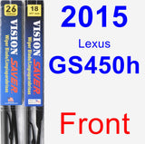 Front Wiper Blade Pack for 2015 Lexus GS450h - Vision Saver