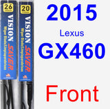 Front Wiper Blade Pack for 2015 Lexus GX460 - Vision Saver