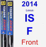 Front Wiper Blade Pack for 2014 Lexus IS F - Vision Saver