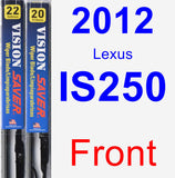 Front Wiper Blade Pack for 2012 Lexus IS250 - Vision Saver