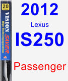 Passenger Wiper Blade for 2012 Lexus IS250 - Vision Saver