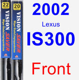 Front Wiper Blade Pack for 2002 Lexus IS300 - Vision Saver