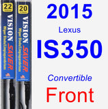 Front Wiper Blade Pack for 2015 Lexus IS350 - Vision Saver