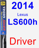 Driver Wiper Blade for 2014 Lexus LS600h - Vision Saver