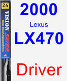 Driver Wiper Blade for 2000 Lexus LX470 - Vision Saver