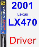 Driver Wiper Blade for 2001 Lexus LX470 - Vision Saver