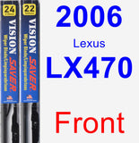 Front Wiper Blade Pack for 2006 Lexus LX470 - Vision Saver