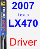 Driver Wiper Blade for 2007 Lexus LX470 - Vision Saver