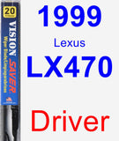 Driver Wiper Blade for 1999 Lexus LX470 - Vision Saver