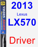 Driver Wiper Blade for 2013 Lexus LX570 - Vision Saver