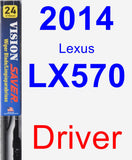 Driver Wiper Blade for 2014 Lexus LX570 - Vision Saver