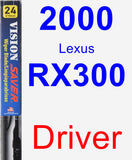 Driver Wiper Blade for 2000 Lexus RX300 - Vision Saver