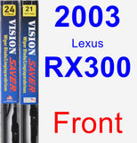 Front Wiper Blade Pack for 2003 Lexus RX300 - Vision Saver