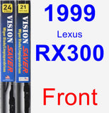 Front Wiper Blade Pack for 1999 Lexus RX300 - Vision Saver