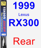 Rear Wiper Blade for 1999 Lexus RX300 - Vision Saver