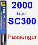 Passenger Wiper Blade for 2000 Lexus SC300 - Vision Saver