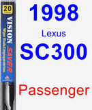 Passenger Wiper Blade for 1998 Lexus SC300 - Vision Saver