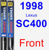 Front Wiper Blade Pack for 1998 Lexus SC400 - Vision Saver