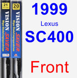 Front Wiper Blade Pack for 1999 Lexus SC400 - Vision Saver