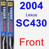 Front Wiper Blade Pack for 2004 Lexus SC430 - Vision Saver