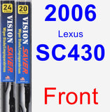 Front Wiper Blade Pack for 2006 Lexus SC430 - Vision Saver