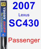 Passenger Wiper Blade for 2007 Lexus SC430 - Vision Saver