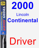 Driver Wiper Blade for 2000 Lincoln Continental - Vision Saver