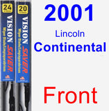 Front Wiper Blade Pack for 2001 Lincoln Continental - Vision Saver