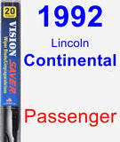 Passenger Wiper Blade for 1992 Lincoln Continental - Vision Saver