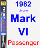 Passenger Wiper Blade for 1982 Lincoln Mark VI - Vision Saver