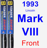 Front Wiper Blade Pack for 1993 Lincoln Mark VIII - Vision Saver