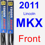 Front Wiper Blade Pack for 2011 Lincoln MKX - Vision Saver