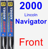 Front Wiper Blade Pack for 2000 Lincoln Navigator - Vision Saver