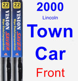 Front Wiper Blade Pack for 2000 Lincoln Town Car - Vision Saver