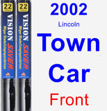 Front Wiper Blade Pack for 2002 Lincoln Town Car - Vision Saver