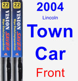 Front Wiper Blade Pack for 2004 Lincoln Town Car - Vision Saver