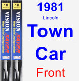 Front Wiper Blade Pack for 1981 Lincoln Town Car - Vision Saver