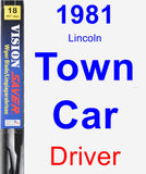 Driver Wiper Blade for 1981 Lincoln Town Car - Vision Saver