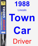 Driver Wiper Blade for 1988 Lincoln Town Car - Vision Saver