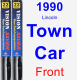 Front Wiper Blade Pack for 1990 Lincoln Town Car - Vision Saver