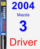 Driver Wiper Blade for 2004 Mazda 3 - Vision Saver