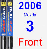 Front Wiper Blade Pack for 2006 Mazda 3 - Vision Saver