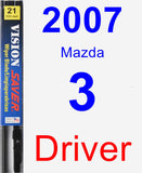 Driver Wiper Blade for 2007 Mazda 3 - Vision Saver